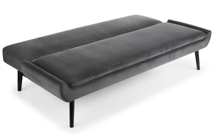 Gaudi Curled Base Sofabed - Grey Velvet - The Bed House