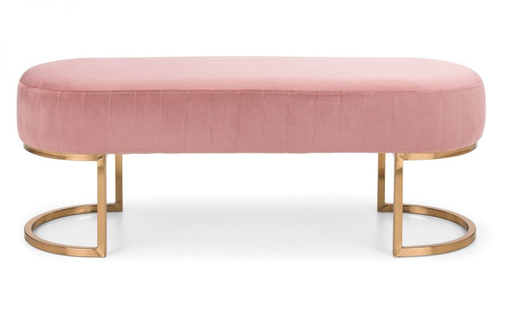 Harrogate Bench - Dusky Pink - The Bed House