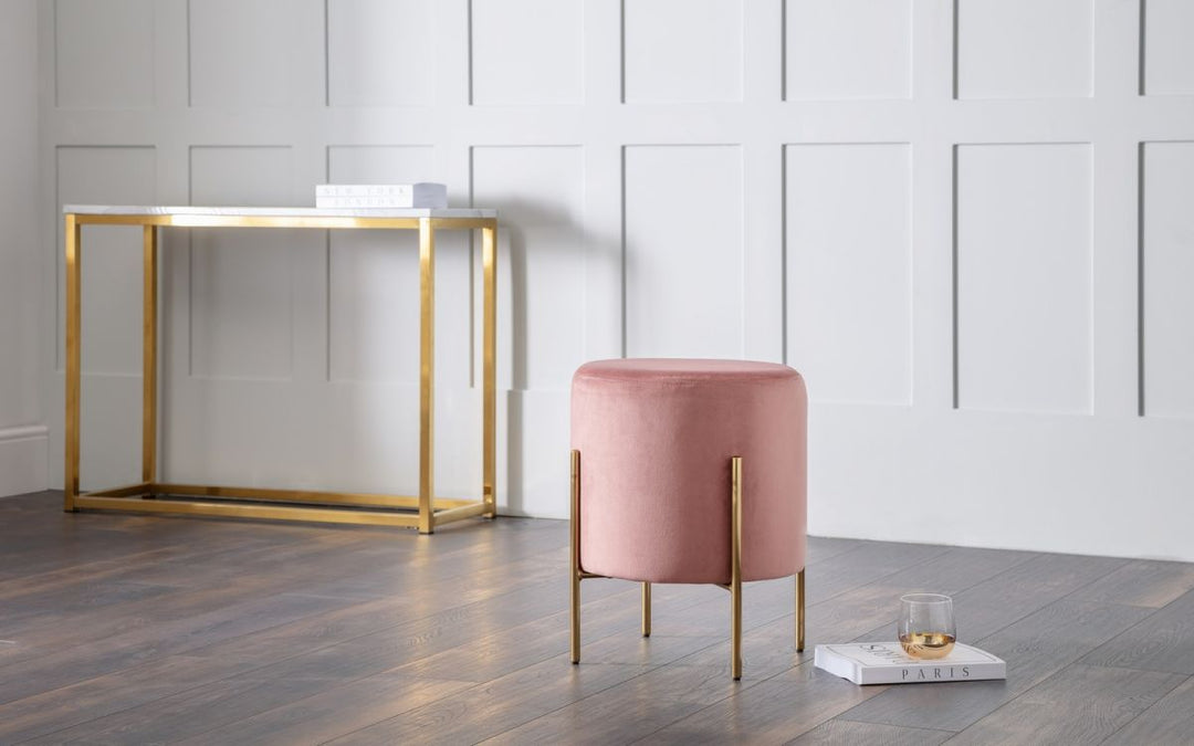 Harrogate Stool - Dusky Pink - The Bed House