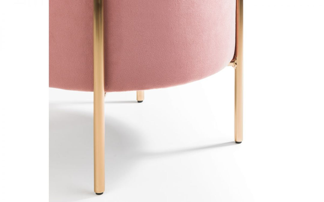 Harrogate Stool - Dusky Pink - The Bed House