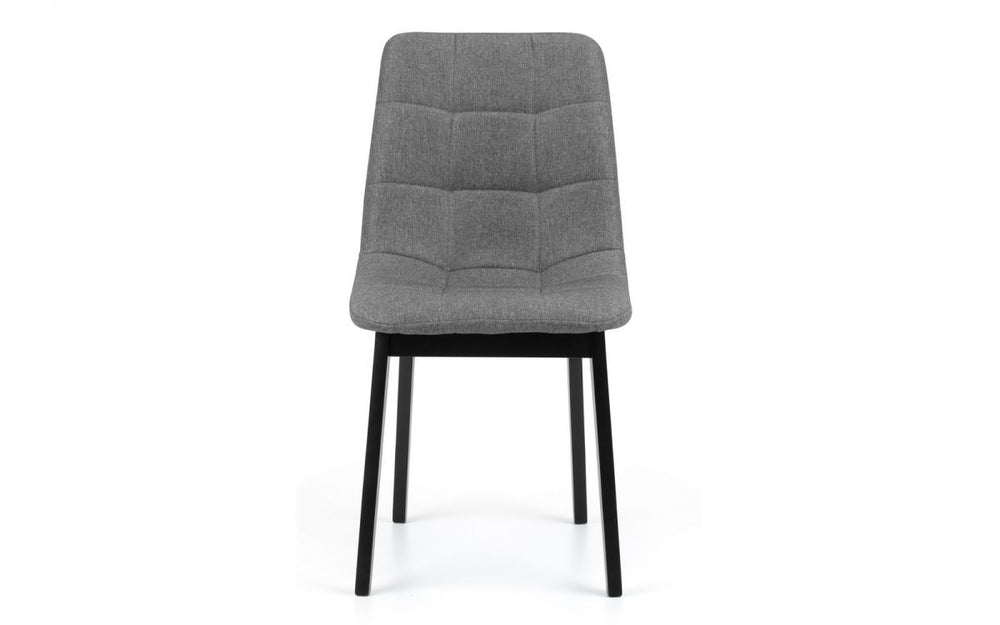 Hayden Panelled Dining Chair - Grey Linen - The Bed House