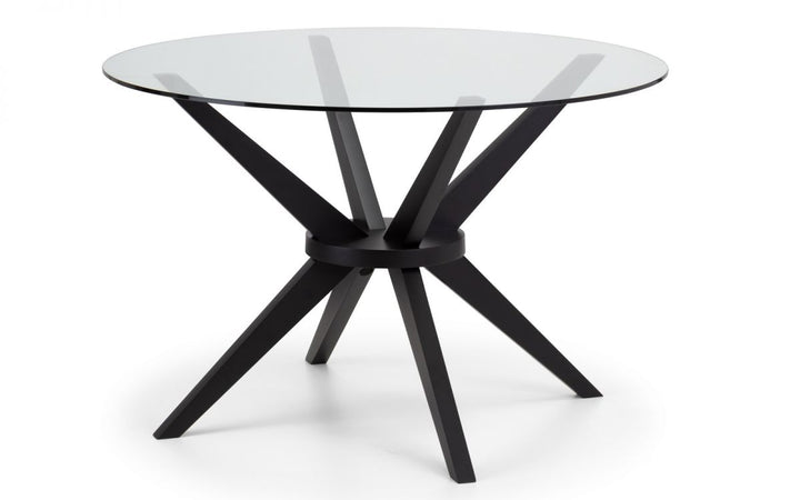 Hayden Round Glass 120cm Table - The Bed House