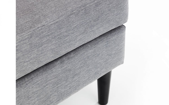 Hayward Ottoman - Grey Chenille - The Bed House