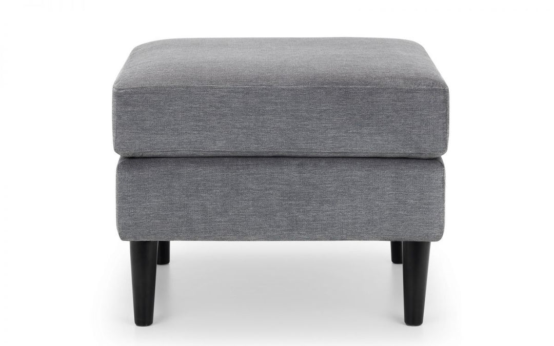 Hayward Ottoman - Grey Chenille - The Bed House