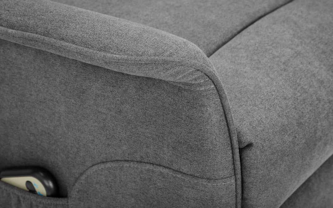 Helena Rise & Recliner - Charcoal Fabric - The Bed House