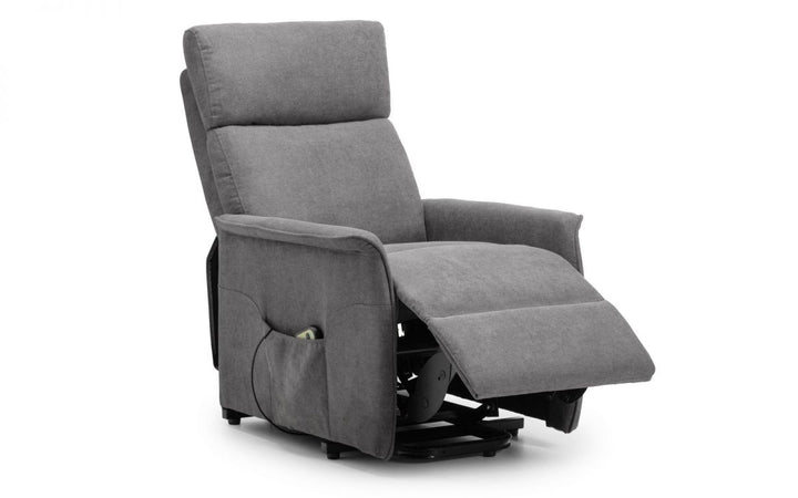 Helena Rise & Recliner - Charcoal Fabric - The Bed House