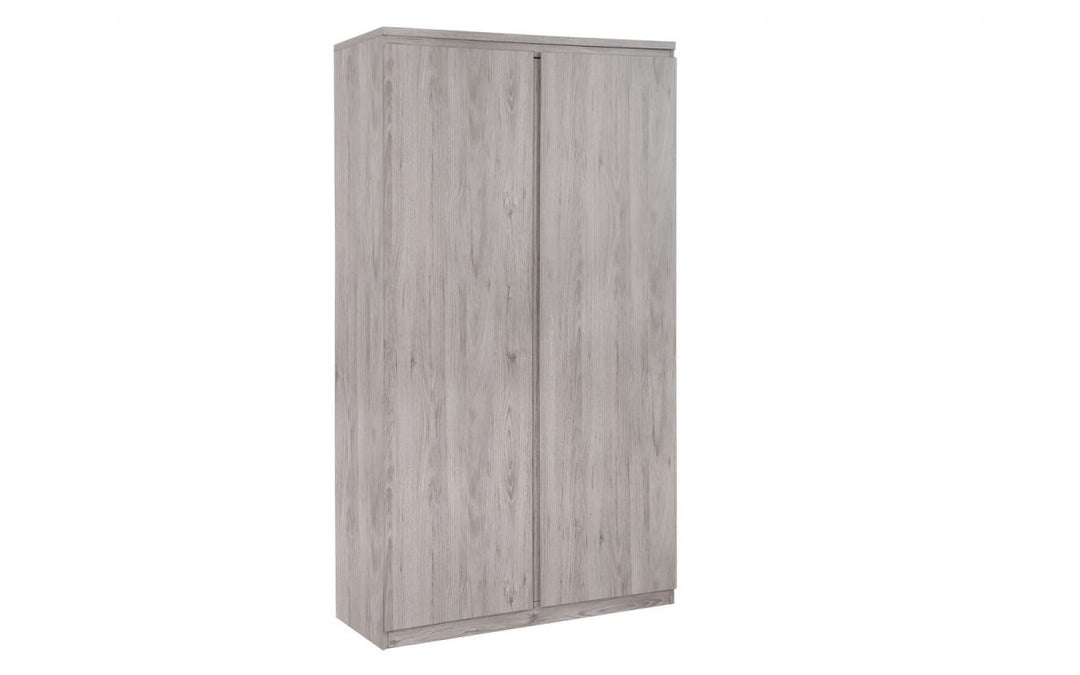 Jupiter 2 Door Wardrobe - Grey Oak - The Bed House