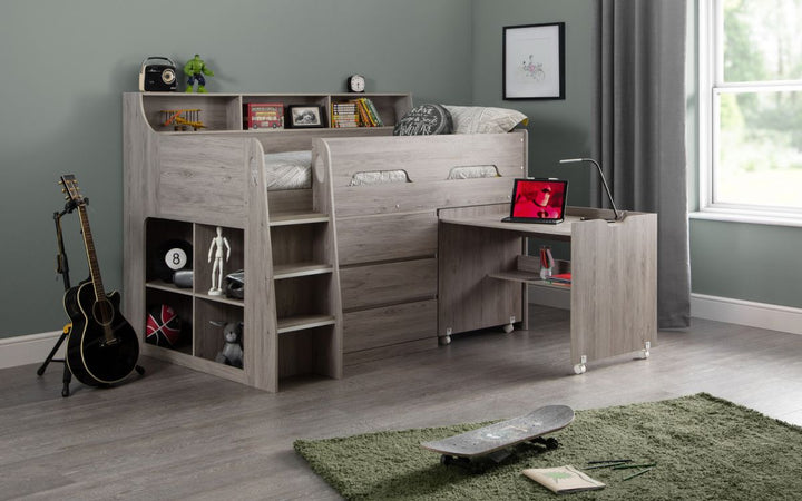 Jupiter Midsleeper - Grey Oak - The Bed House