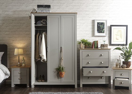 Lancaster 4 Piece Bedroom Set - Grey - The Bed House