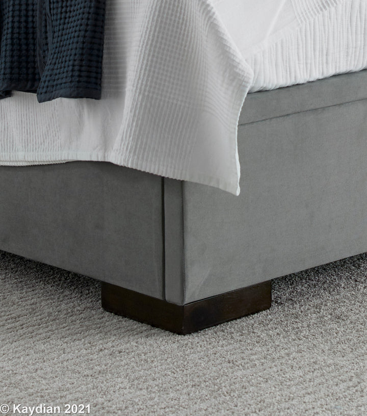 Lanchester Storage Bed - Plush Light Grey - The Bed House