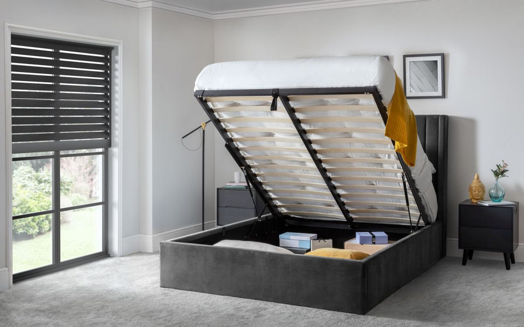 Langham Ottoman Bed - Grey - The Bed House