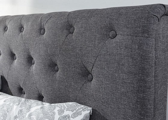 Layla Ottoman Bed - Charcoal Grey - The Bed House