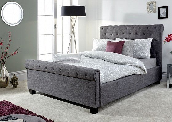 Layla Ottoman Bed - Charcoal Grey - The Bed House