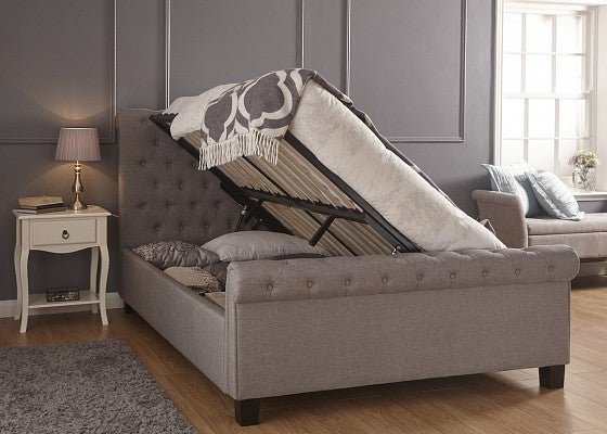 Layla Ottoman Bed - Hopsack - The Bed House