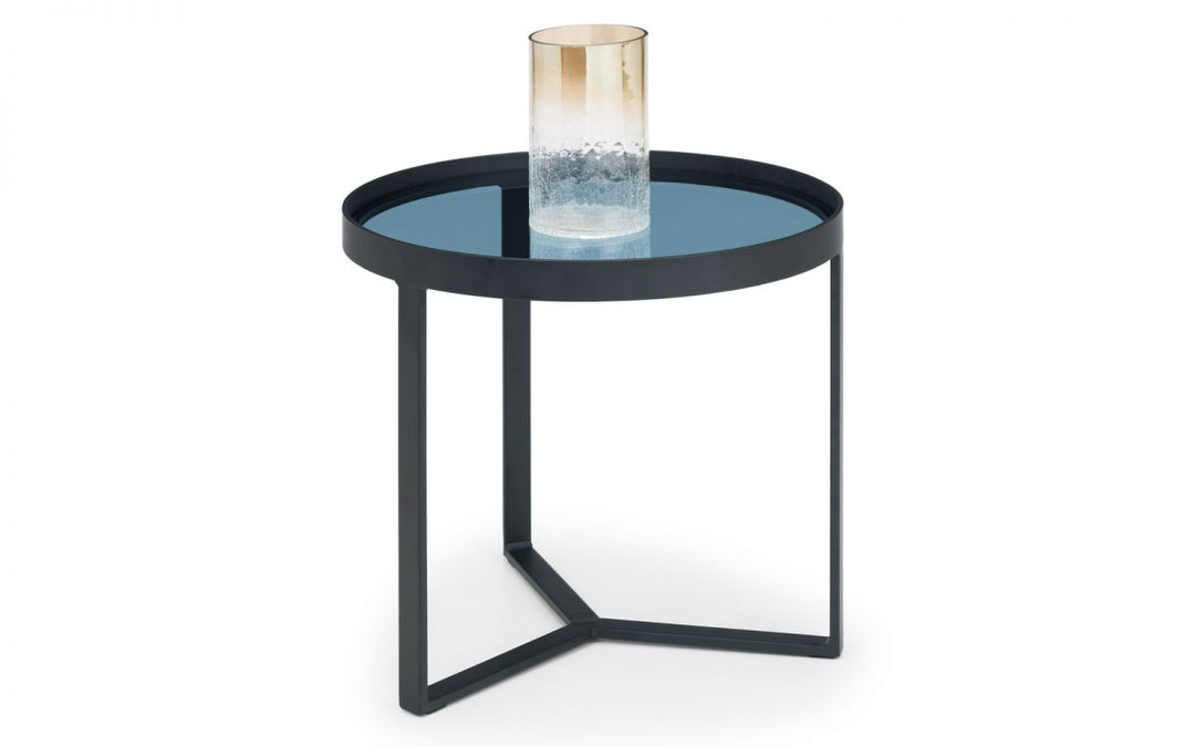 Loft Lamp Table - Smoked Glass - The Bed House