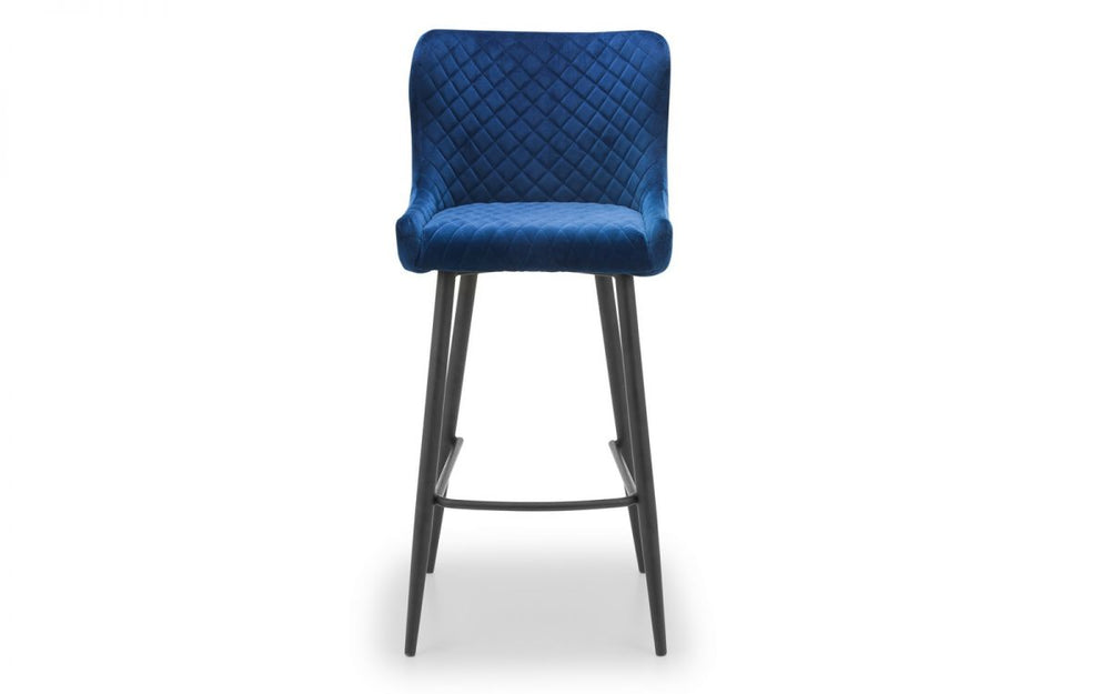 Luxe Bar Stool - Blue - The Bed House