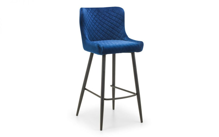 Luxe Bar Stool - Blue - The Bed House