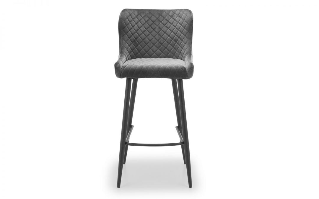 Luxe Bar Stool - Grey - The Bed House