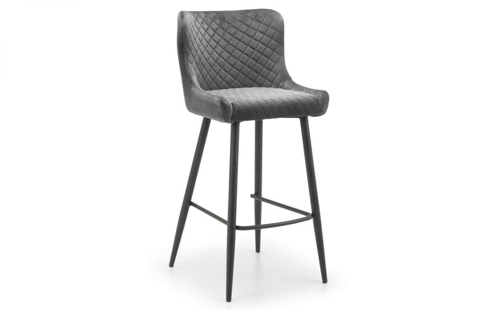 Luxe Bar Stool - Grey - The Bed House