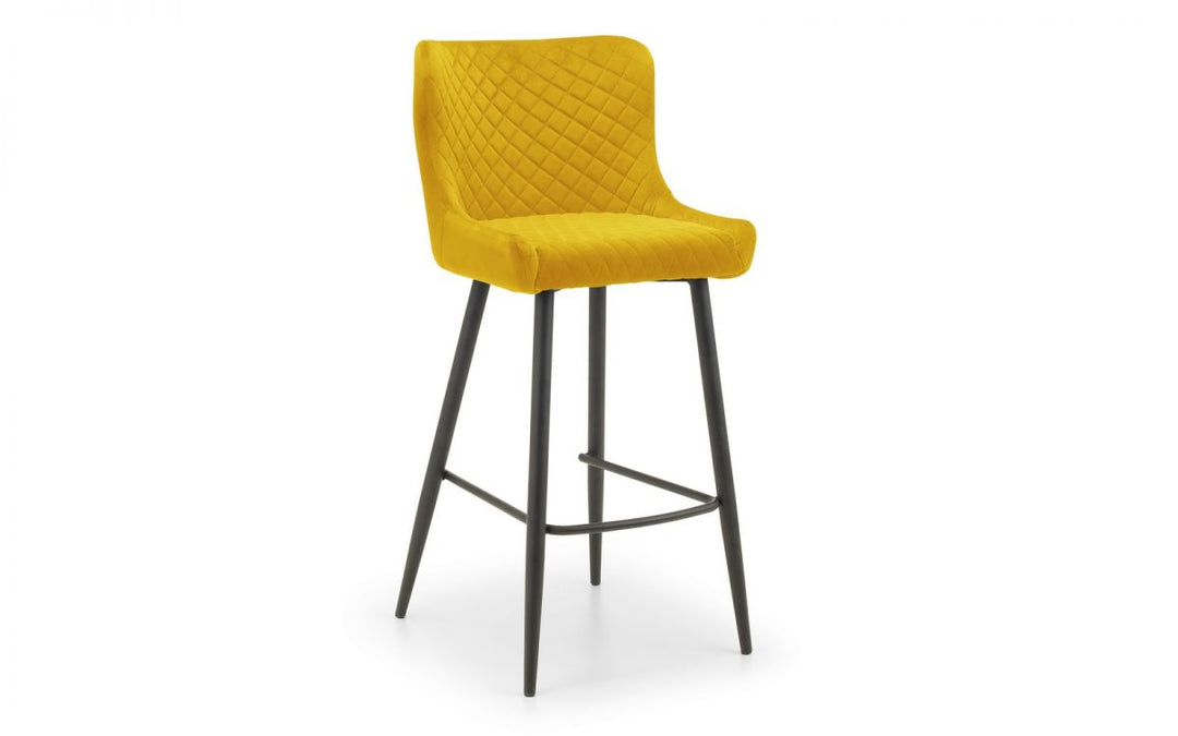 Luxe Bar Stool - Mustard - The Bed House