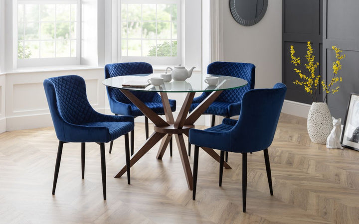 Luxe Velvet Dining Chair - Blue - The Bed House