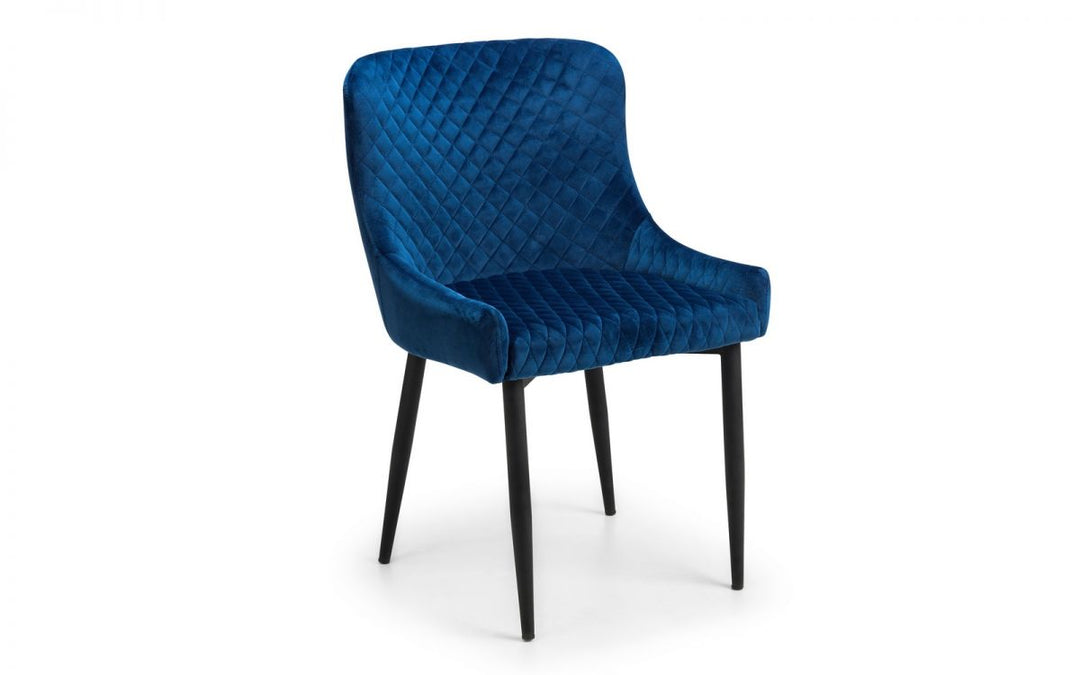 Luxe Velvet Dining Chair - Blue - The Bed House