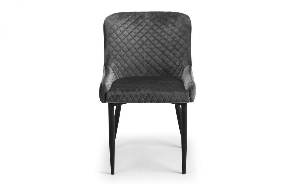 Luxe Velvet Dining Chair - Grey - The Bed House