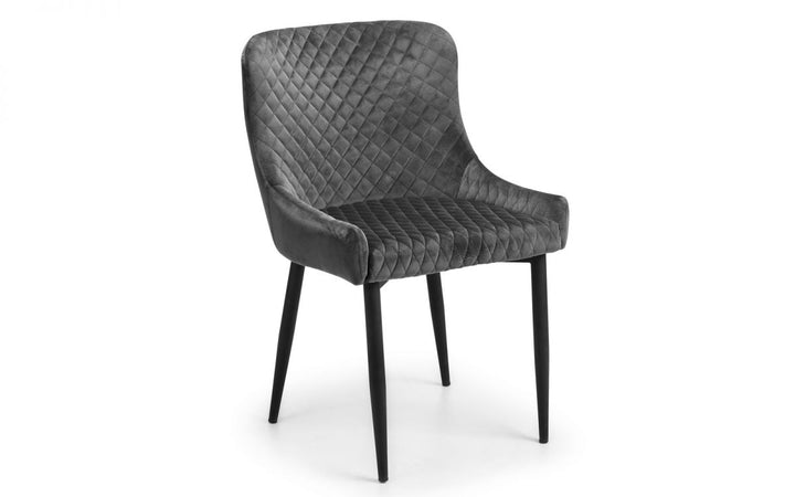 Luxe Velvet Dining Chair - Grey - The Bed House