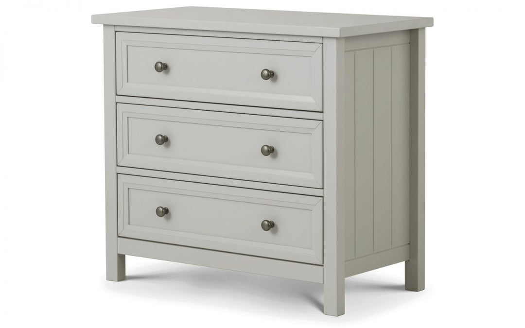 Maine 3 Drawer Chest - Dove Grey - The Bed House