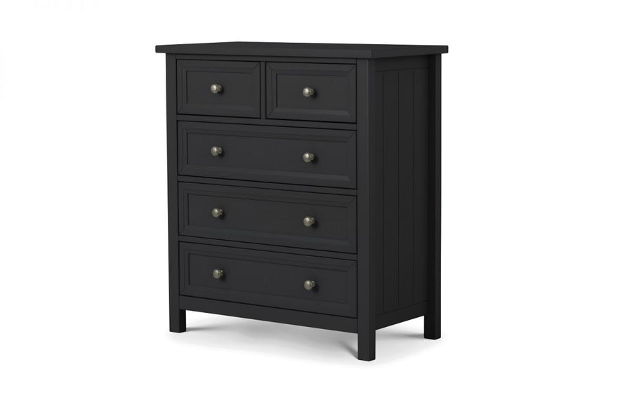 Maine 3+2 Drawer Chest - Anthracite - The Bed House