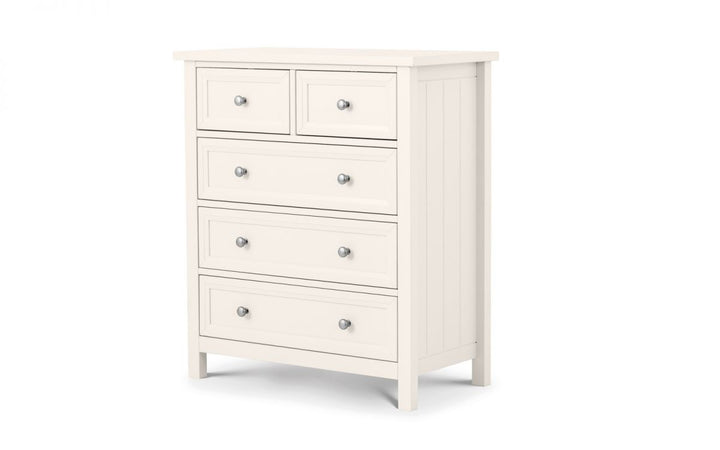 Maine 3+2 Drawer Chest - Surf White - The Bed House