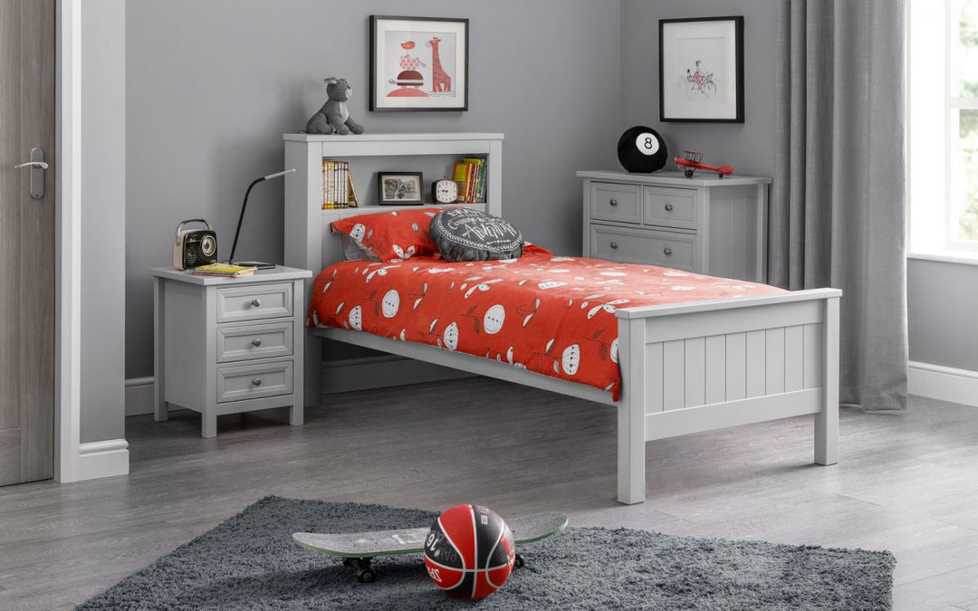 Maine Bookcase Bed - Dove Grey - The Bed House