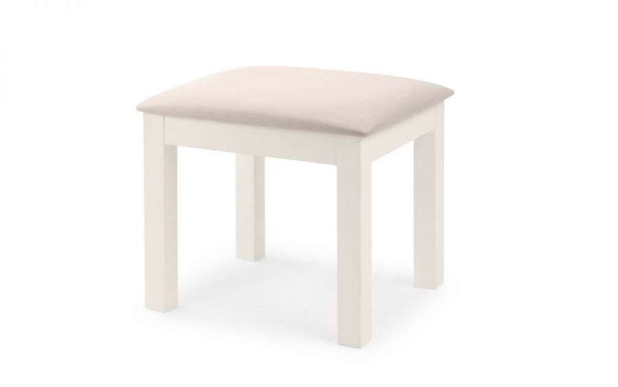 Maine Dressing Stool - Surf White - The Bed House