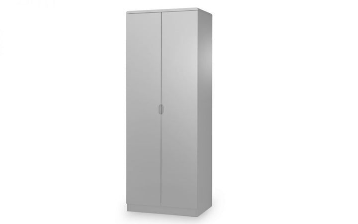 Manhattan 2 Door Wardrobe - Grey - The Bed House