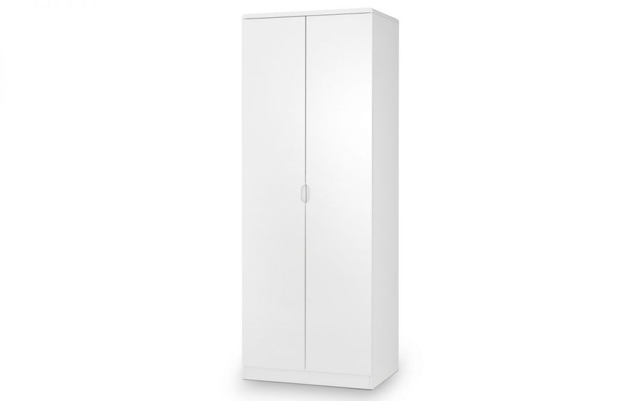 Manhattan 2 Door Wardrobe - White - The Bed House