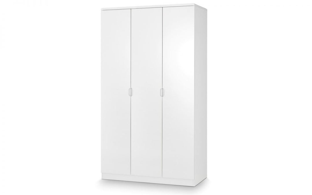 Manhattan 3 Door Wardrobe - White - The Bed House