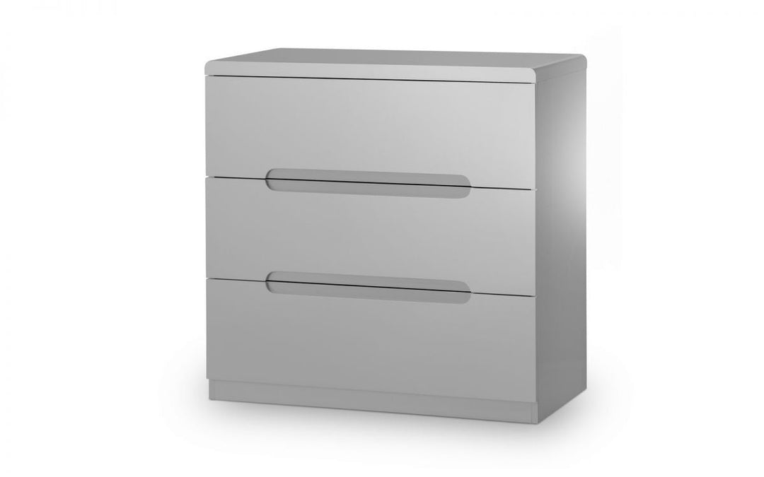 Manhattan 3 Drawer Chest - Grey - The Bed House