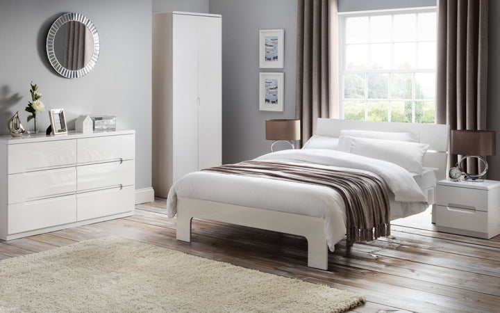 Manhattan Bed - White High Gloss - The Bed House