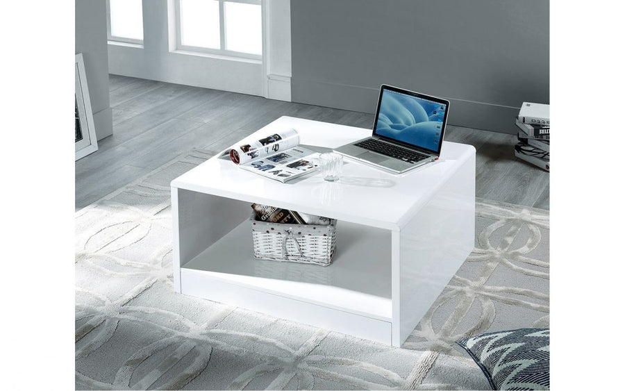 Manhattan High Gloss Square Coffee Table - The Bed House