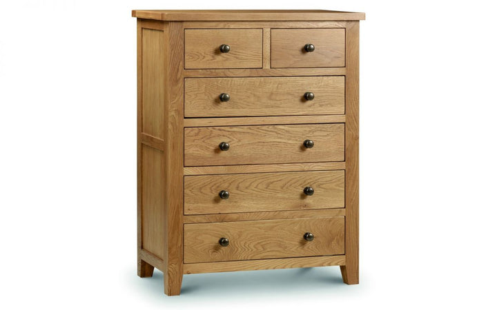 Marlborough Oak 4+2 Drawer Chest - The Bed House