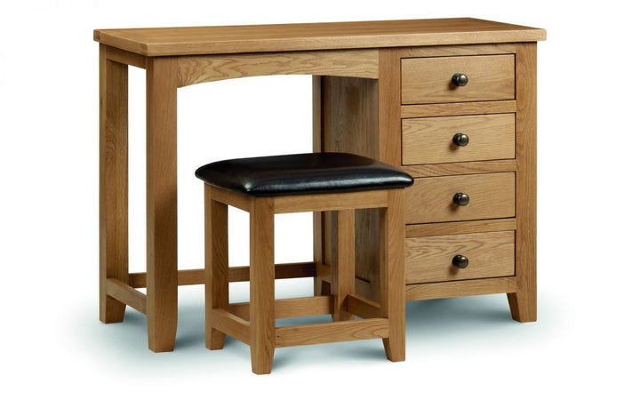 Marlborough Oak Single Pedestal Dressing Table - The Bed House