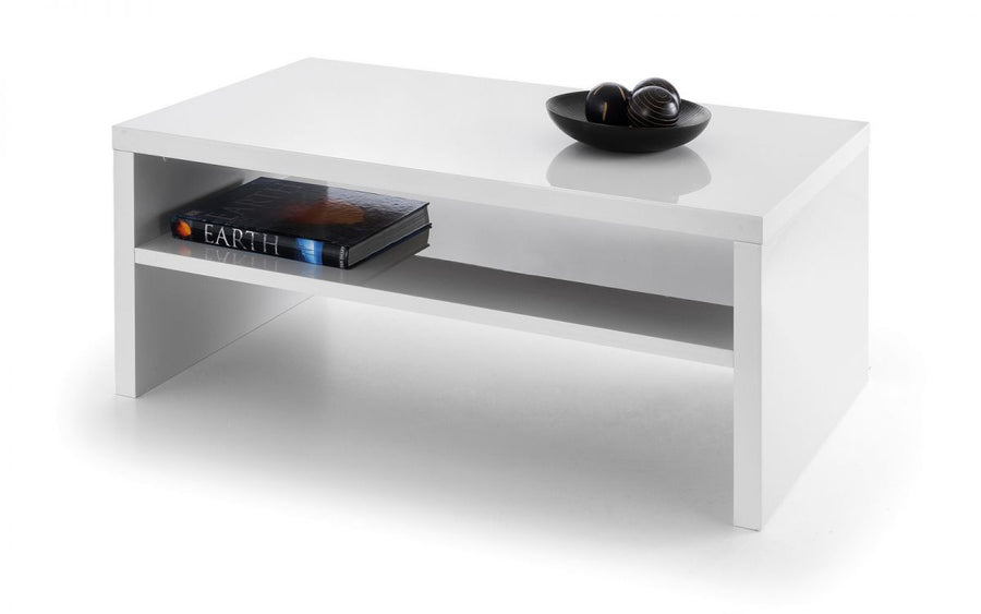 Metro High Gloss Coffee Table - White - The Bed House