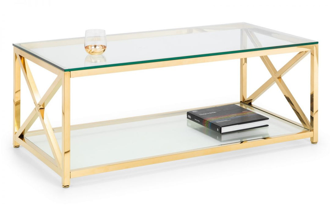 Miami Coffee Table - Gold - The Bed House