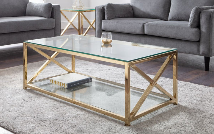 Miami Coffee Table - Gold - The Bed House