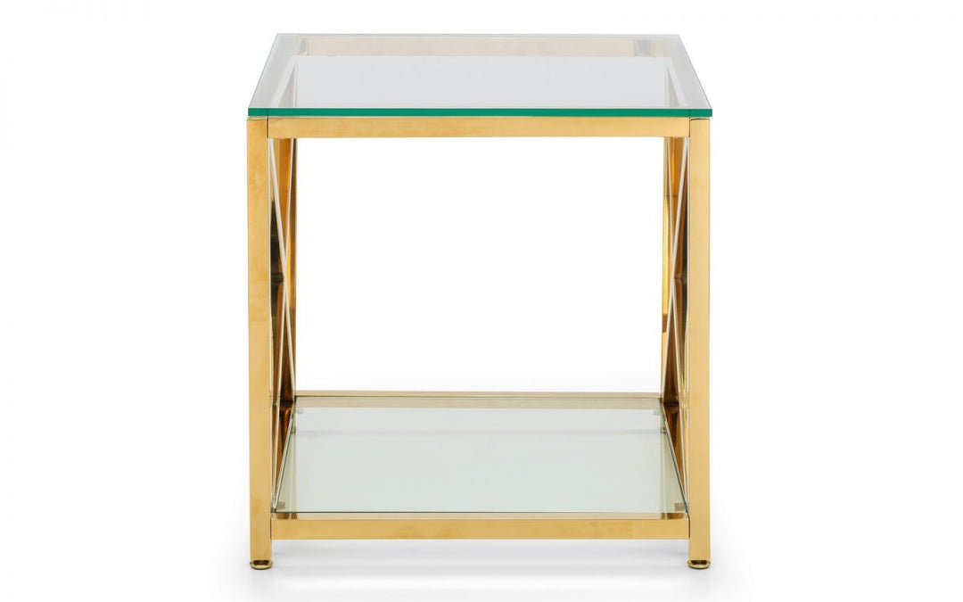 Miami Lamp Table - Gold - The Bed House