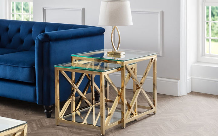 Miami Nest of Tables - Gold - The Bed House