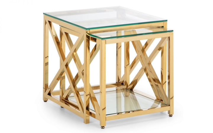 Miami Nest of Tables - Gold - The Bed House