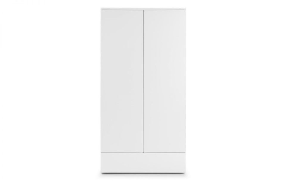 Monaco 2 Door Combination Wardrobe - White High Gloss - The Bed House