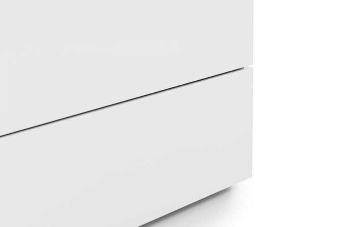 Monaco 4+2 Drawer Chest - White High Gloss - The Bed House