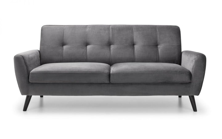 Monza 3 Seater Sofa - Grey Velvet